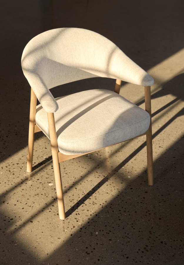 Kėdė natūralaus ąžuolo ELK