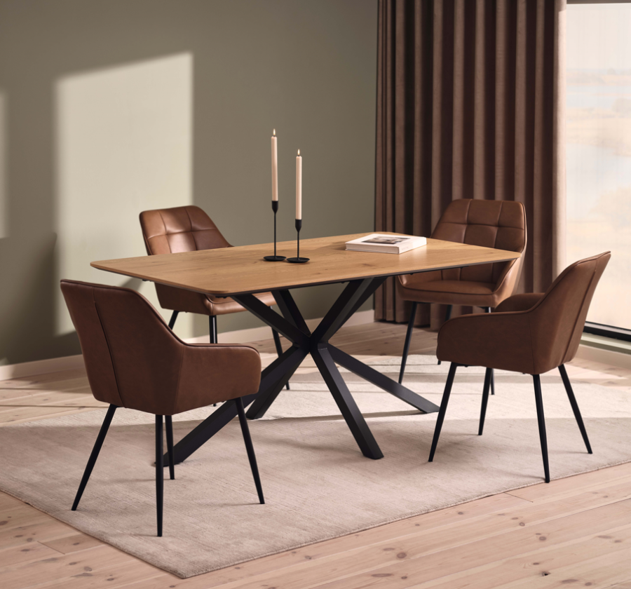 Kėdė ruda (dirbtinė oda) NOLAN