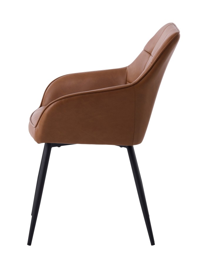 Kėdė ruda (dirbtinė oda) NOLAN