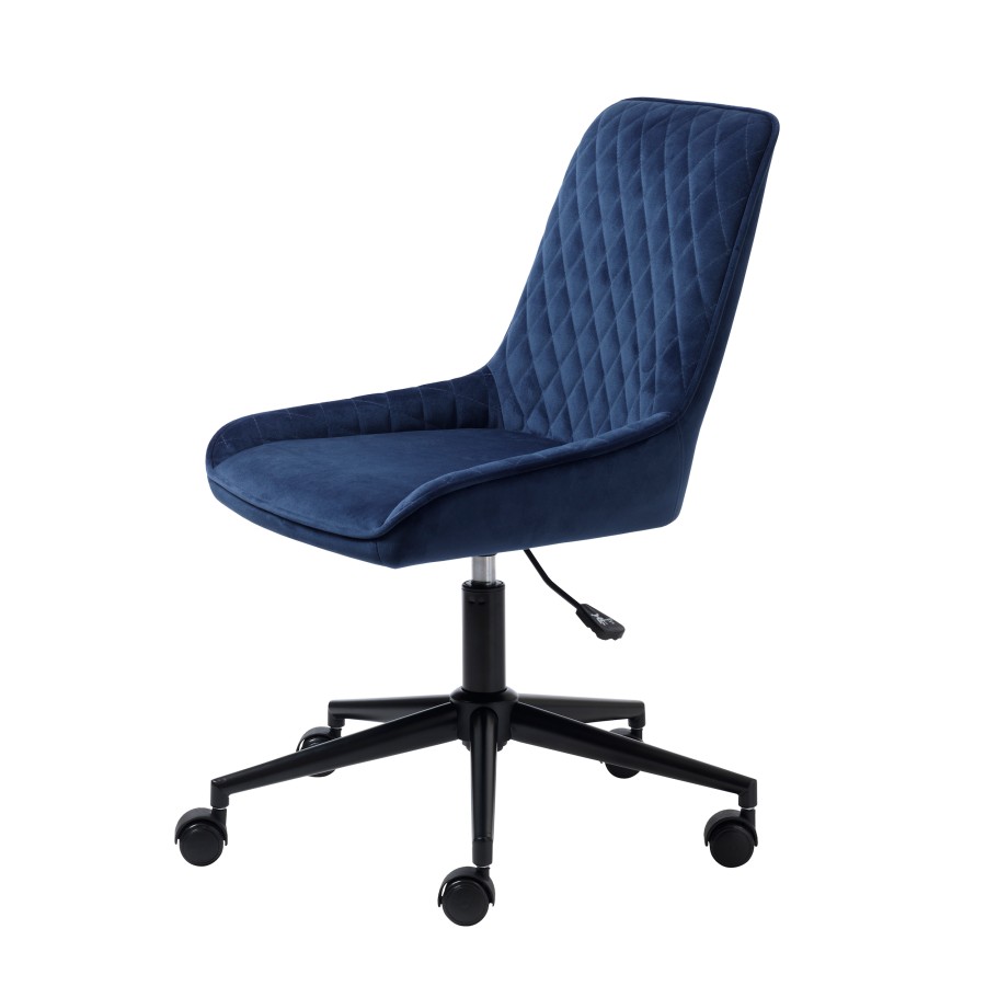 Ofiso kėdė, mėlynas aksomas MILTON