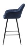 Baro kėdė, mėlynas aksomas MILTON