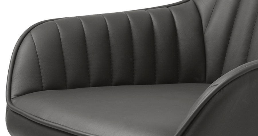 Baro kėdė tamsiai pilka eco oda BROOKS