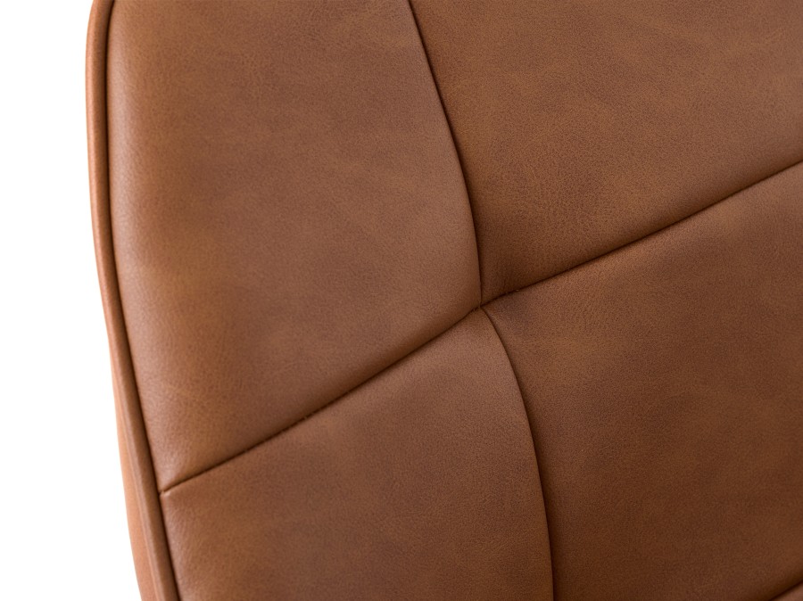 Kėdė ruda (dirbtinė oda) NOLAN