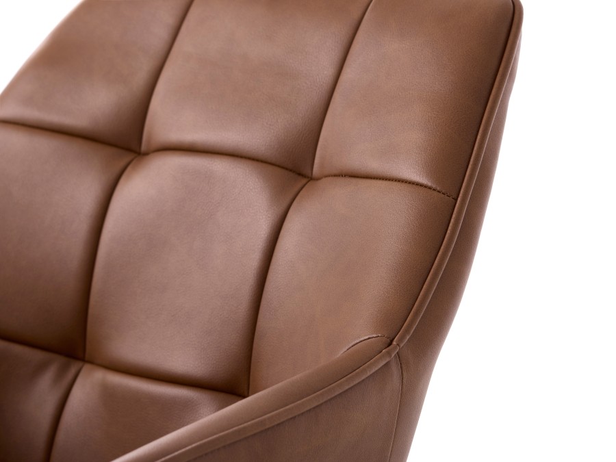 Kėdė ruda (dirbtinė oda) NOLAN