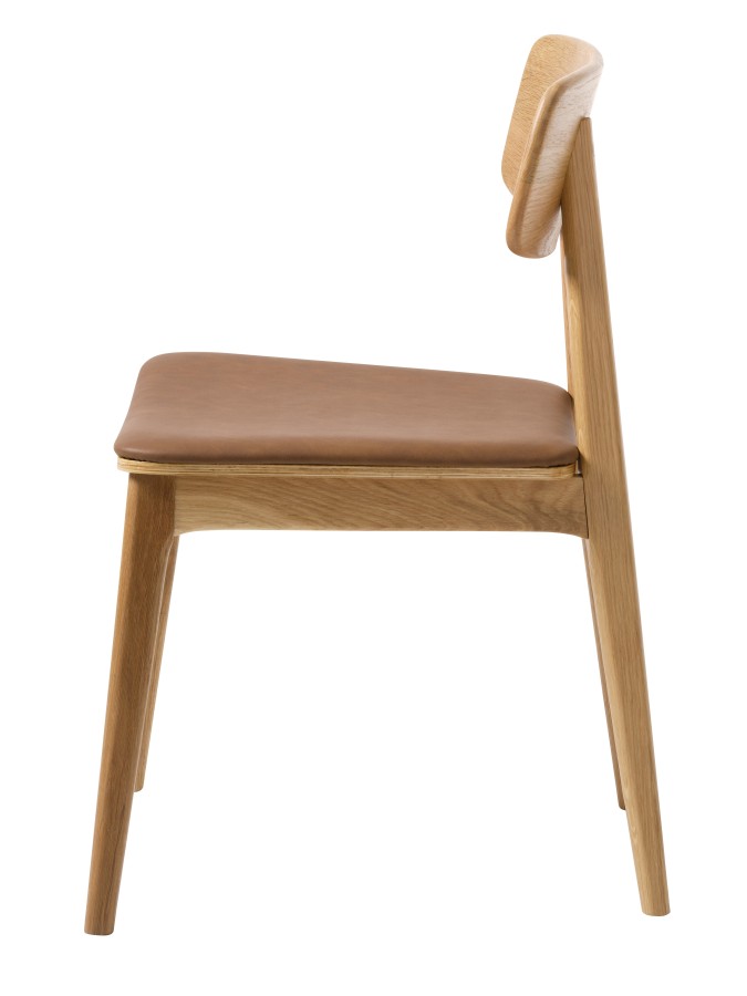 Kėdė, ruda eco oda LIVO