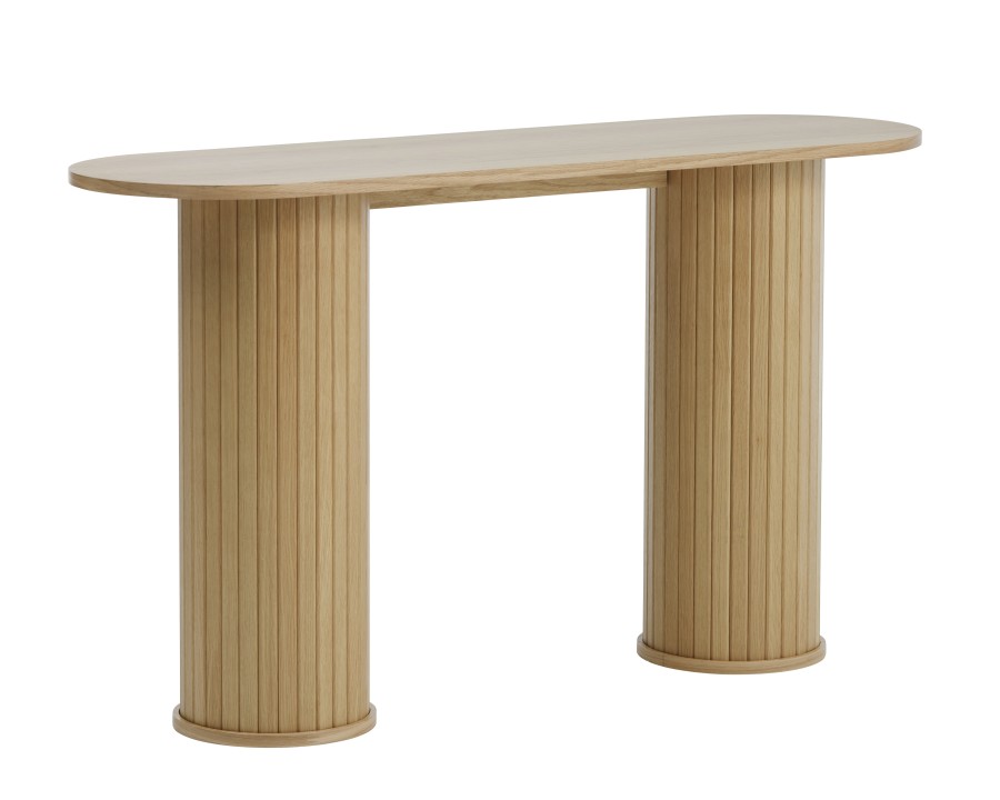 Konsolė natūralaus ąžuolo 130 cm NOLA