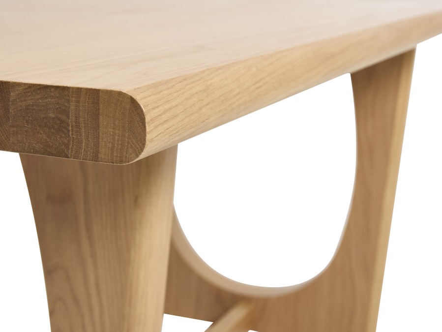 Stalas natūralaus ąžuolo 95x180 cm FLOW